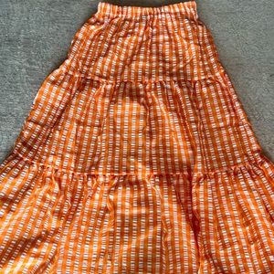 Long plaid skirt for women